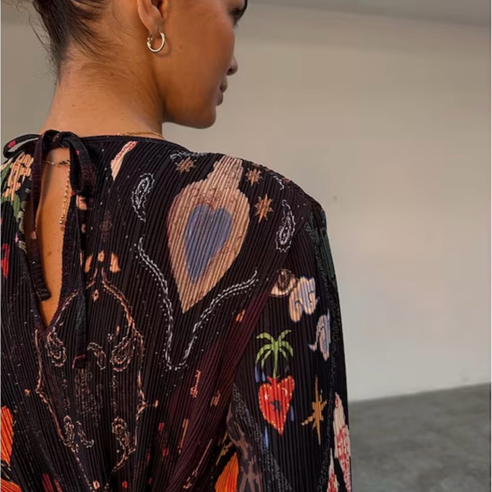 Never Fully Dressed Multicolor Patchwork Long Sle… - image 4